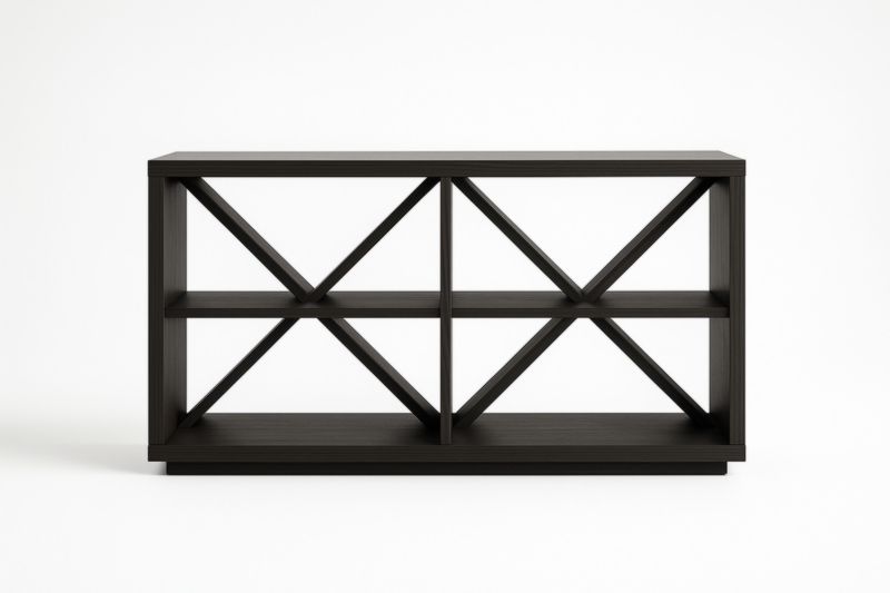 Libreria in Legno con Mensole Incrociate 120x40x80cm-Xenorital