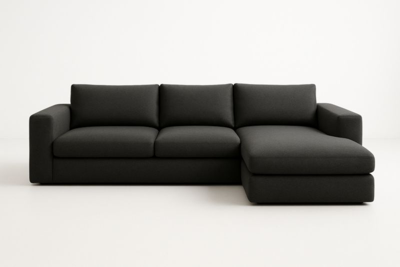 Divano angolare in tessuto poliestere Grigio-Xenorital