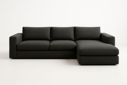 Divano angolare in tessuto poliestere Grigio-Xenorital