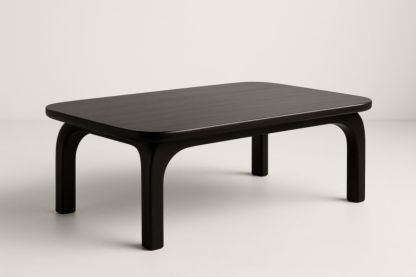 Tavolino da caffè rettangolare in legno nero-Xenorital