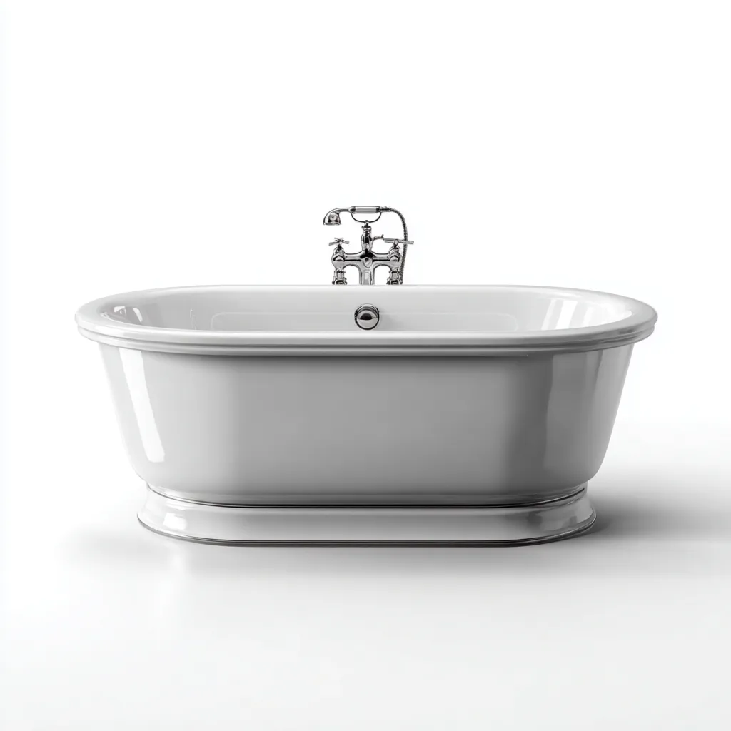 Baignoire-Acrylique-168x80x61 cm-Blanc-Design classique-Placidla