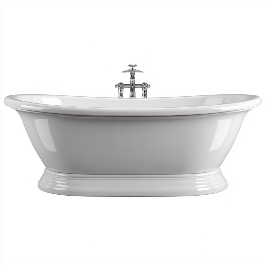 Baignoire-Acrylique-175x85x62 cm-Blanc-Design classique-Placidla