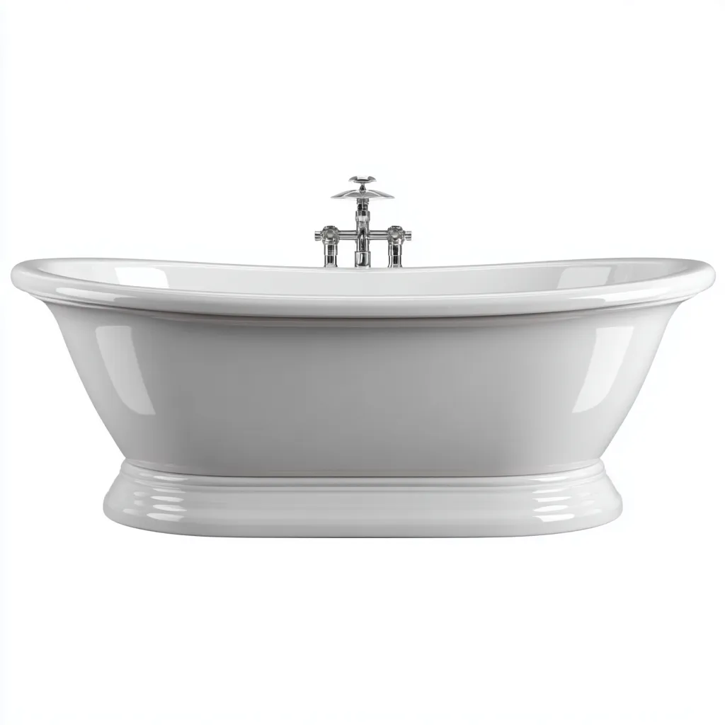 Baignoire-Acrylique-175x85x62 cm-Blanc-Design classique-Placidla