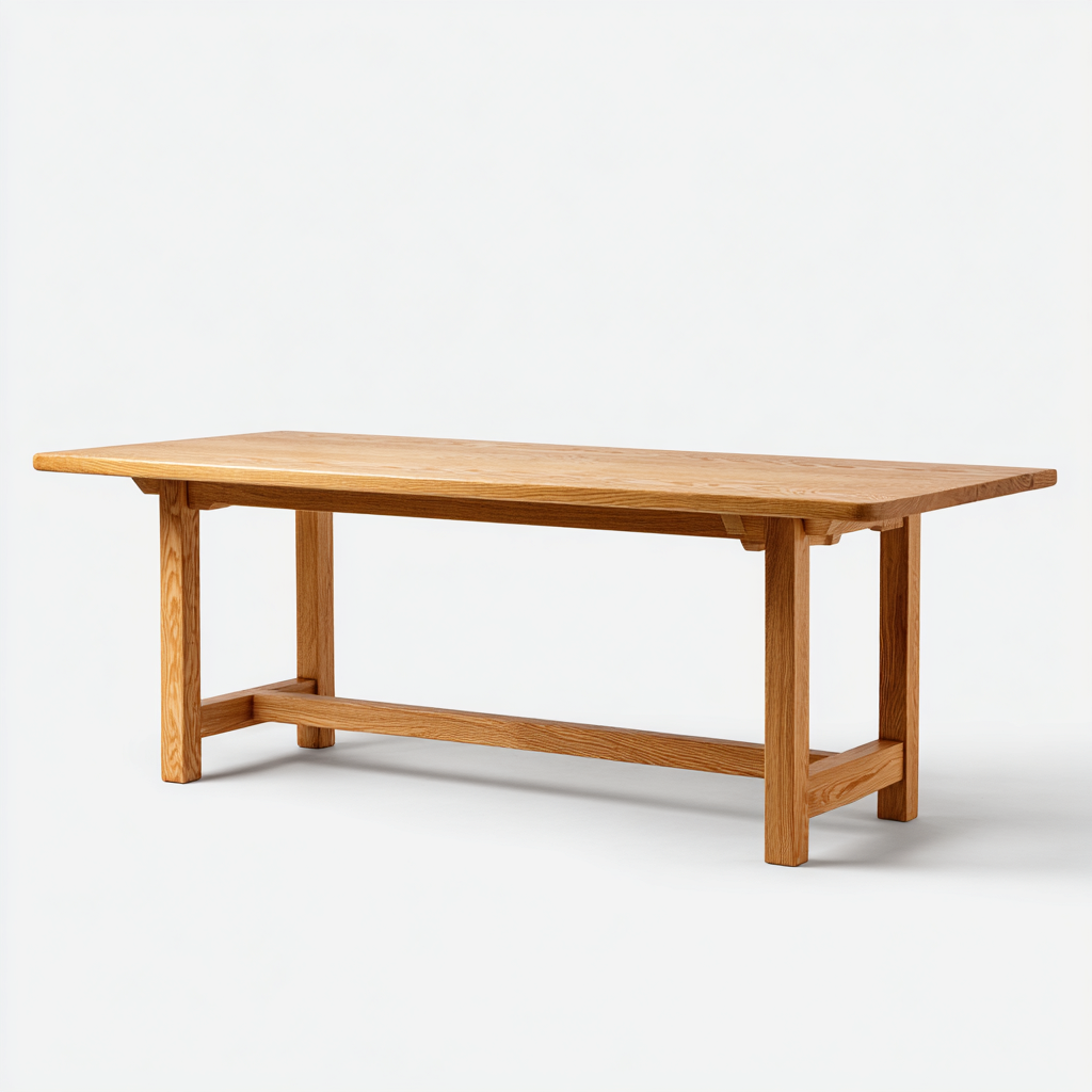 Table de jardin-bois-200x90x75 cm-bois naturel-style classique-Placidla
