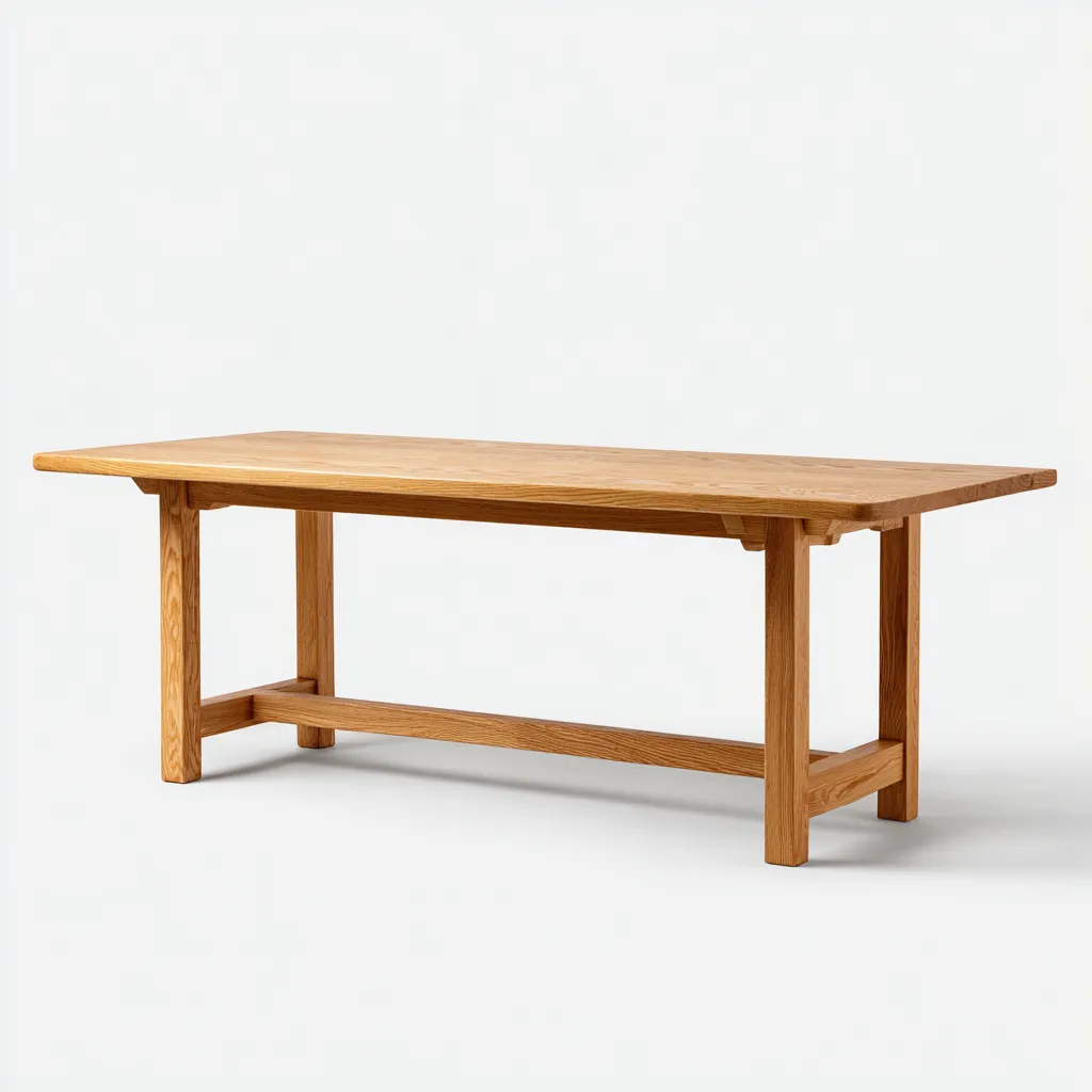 Table de jardin-bois-200x90x75 cm-bois naturel-style classique-Placidla