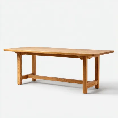 Table de jardin-bois-200x90x75 cm-bois naturel-style classique-Placidla