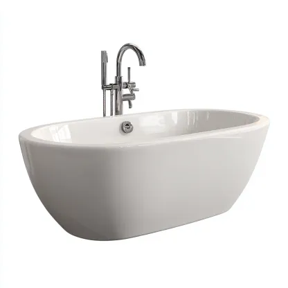 Baignoire-Acrylique-164x78x57 cm-Blanc-Design moderne-Placidla