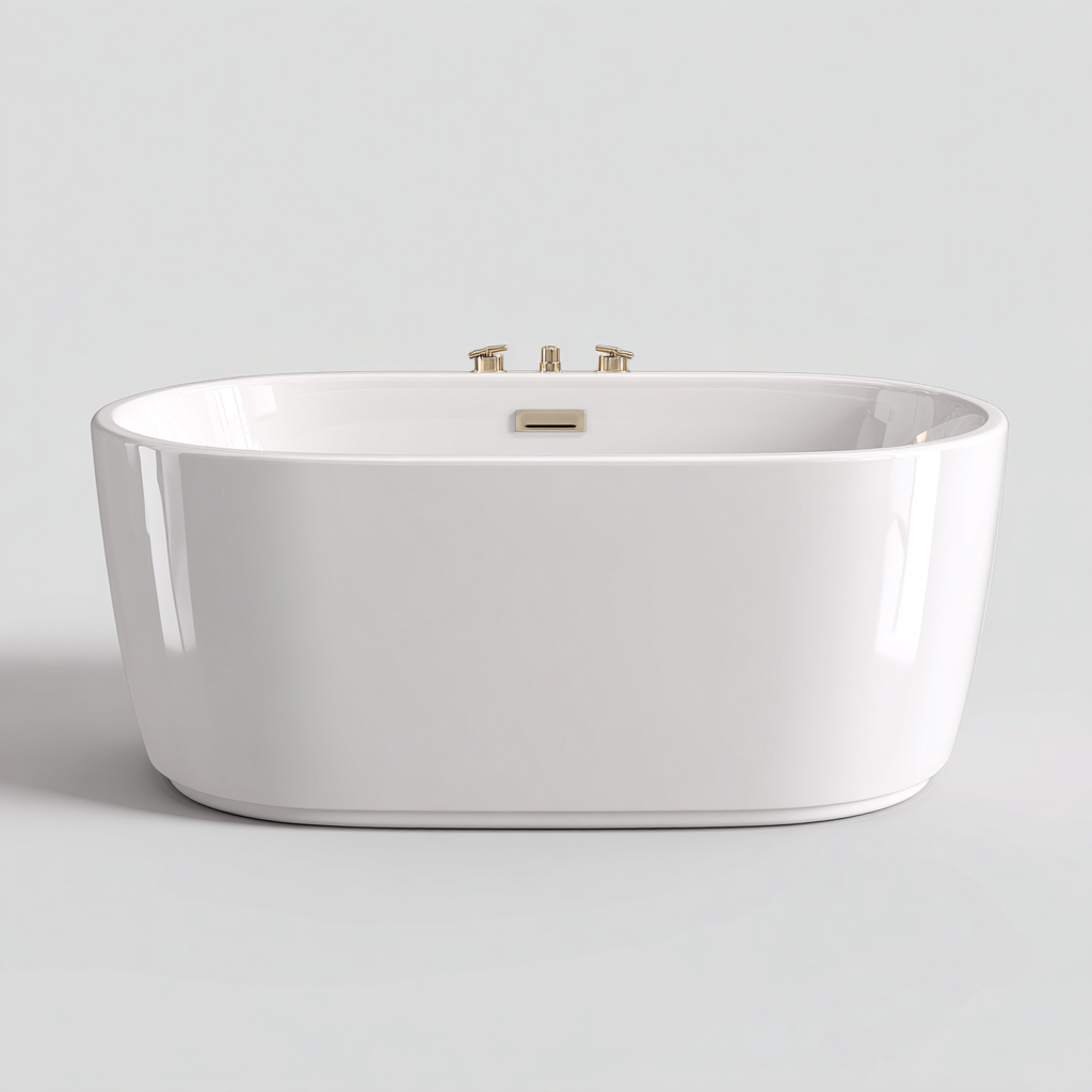 Baignoire-Acrylique-162x82x60 cm-Blanc-Design moderne-Placidla