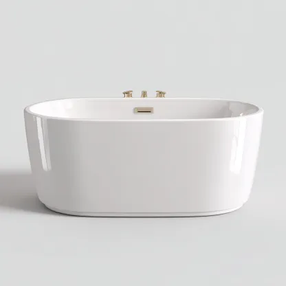 Baignoire-Acrylique-162x82x60 cm-Blanc-Design moderne-Placidla