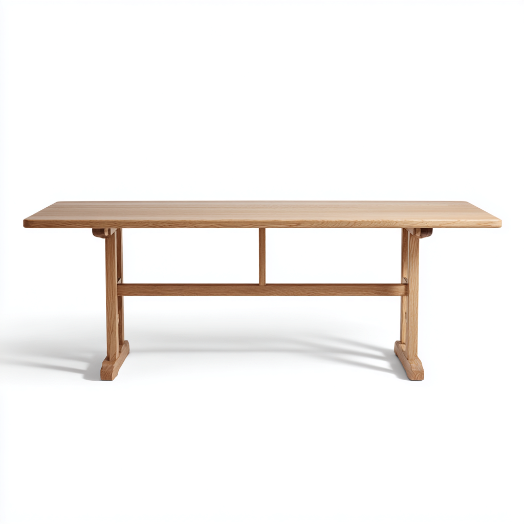 Table de jardin-bois-190x90x75 cm-bois clair-style naturel-Placidla