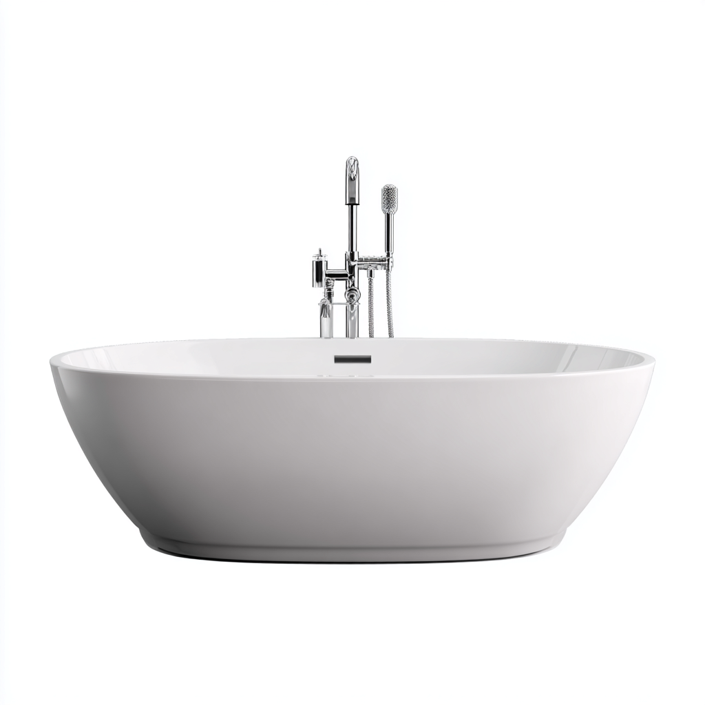 Baignoire-Acrylique-174x82x59 cm-Blanc-Design moderne-Placidla