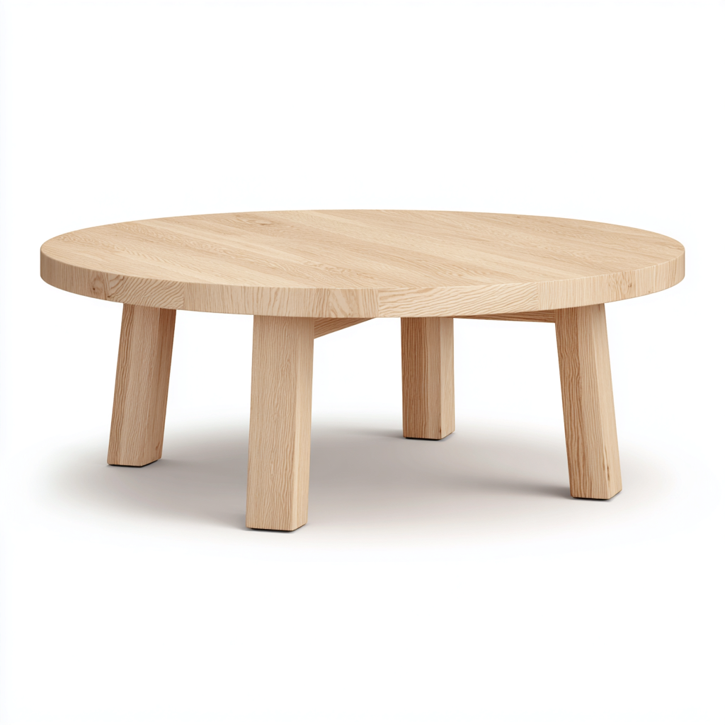 Table de jardin-bois-85x85x48 cm-bois clair-style naturel-Placidla