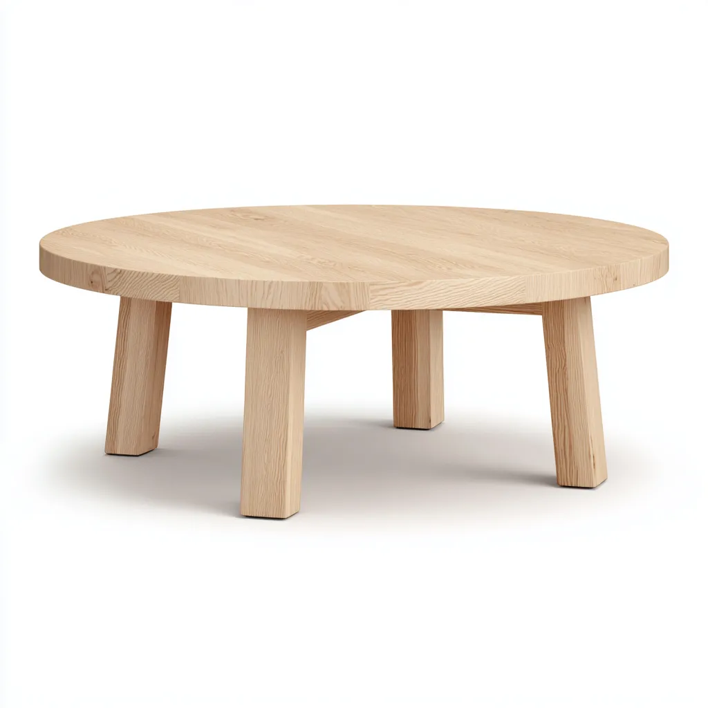 Table de jardin-bois-85x85x48 cm-bois clair-style naturel-Placidla