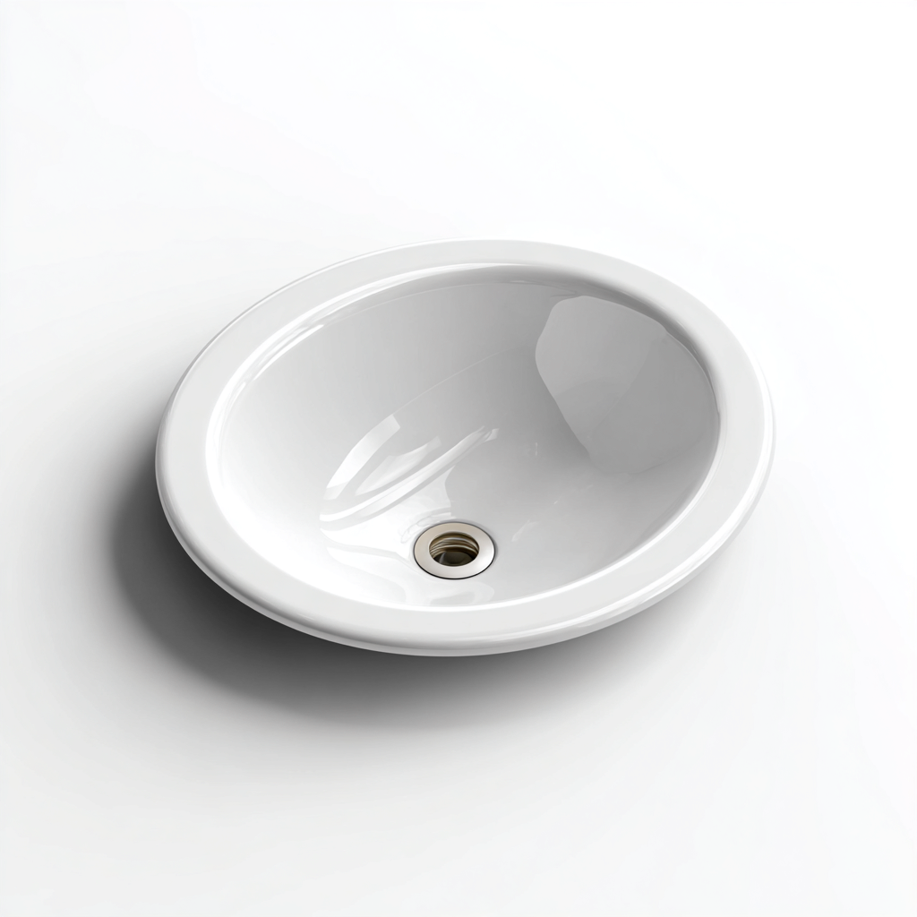Lavabo - céramique - 50x40x15 cm - blanc - style moderne-Placidla