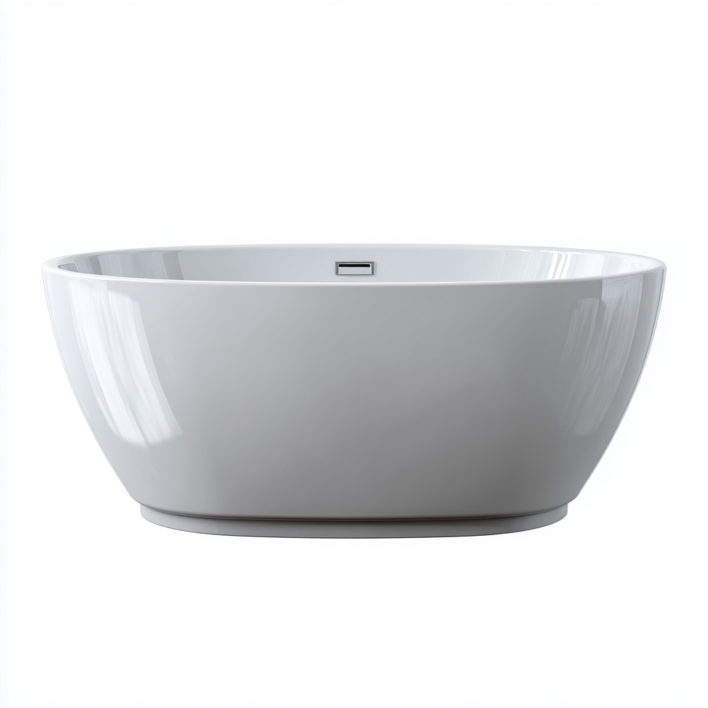 Baignoire-Acrylique-160x82x58 cm-Blanc-Design moderne-Placidla