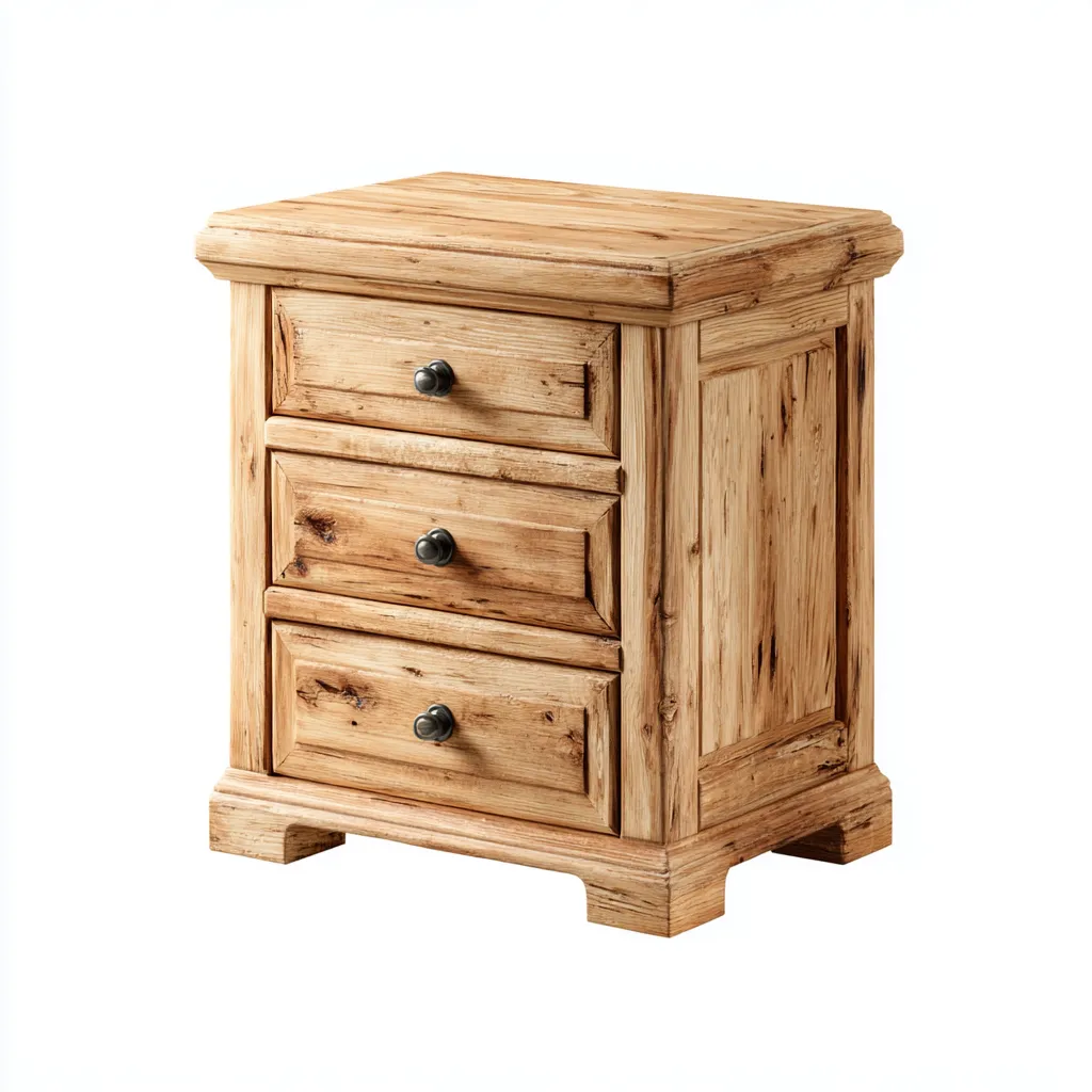 Commode - bois-métal - 54x41x72 cm - bois - style rustique-Placidla