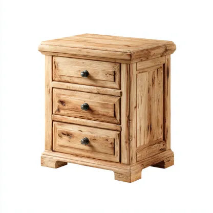 Commode - bois-métal - 54x41x72 cm - bois - style rustique-Placidla