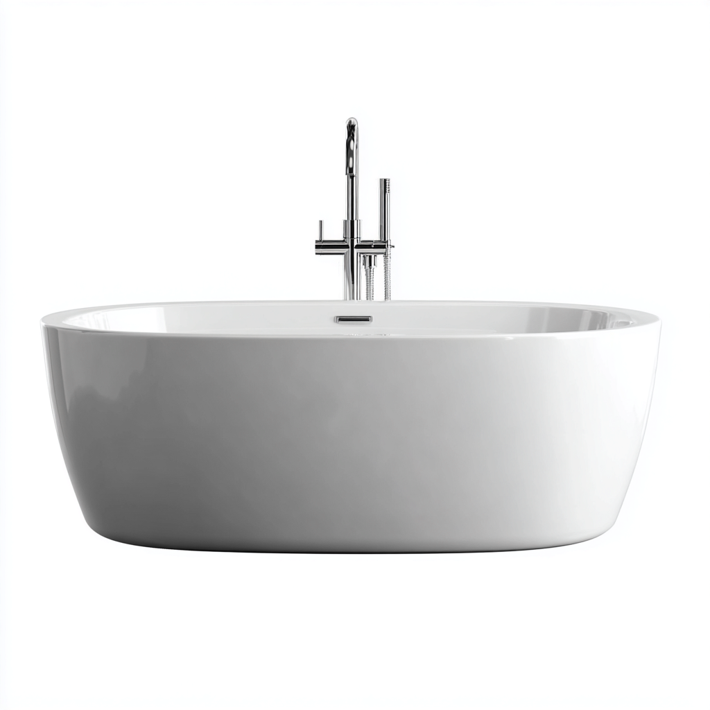 Baignoire-Acrylique-172x82x60 cm-Blanc-Design moderne-Placidla