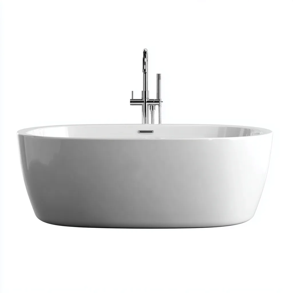 Baignoire-Acrylique-172x82x60 cm-Blanc-Design moderne-Placidla