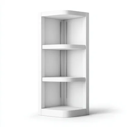 Rangement de salle de bain - plastique ABS - 31x28x186 cm - blanc - style moderne-Placidla