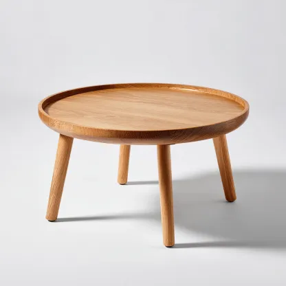 Table de jardin-bois-78x78x44 cm-bois naturel-style scandinave-Placidla