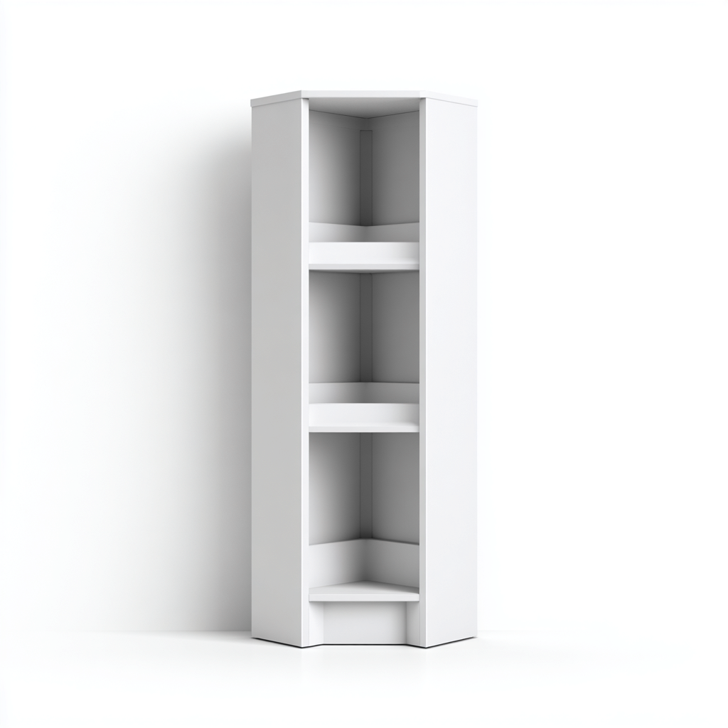 Rangement de salle de bain - bois MDF - 34x30x118 cm - blanc - style contemporain-Placidla