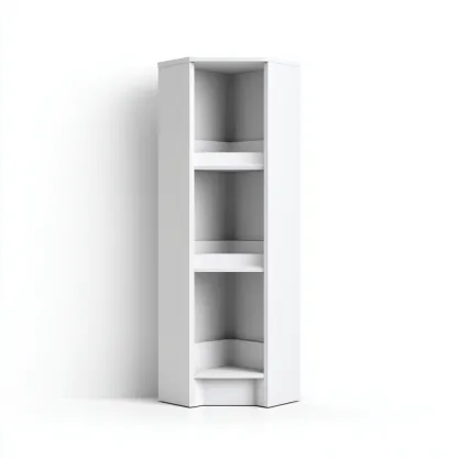 Rangement de salle de bain - bois MDF - 34x30x118 cm - blanc - style contemporain-Placidla