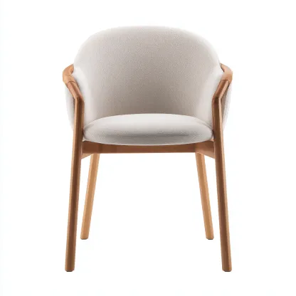 Chaise de jardin-tissu-bois-58x57x80 cm-blanc-naturel-contemporain-Placidla