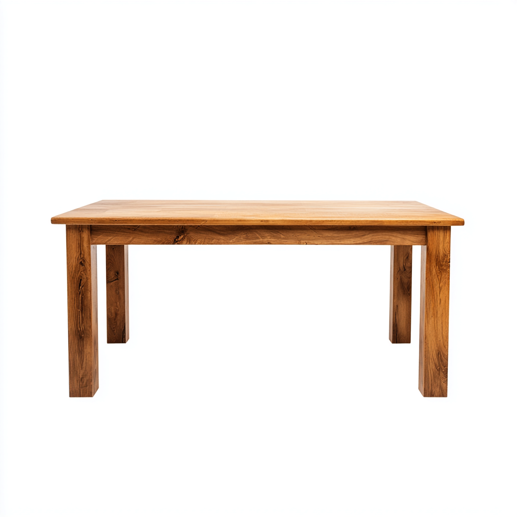 Table de jardin-bois-180x85x75 cm-bois naturel-style rustique-Placidla