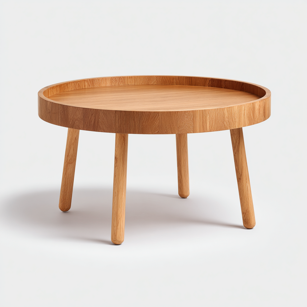 Table de jardin-bois-80x80x45 cm-bois naturel-style scandinave-Placidla