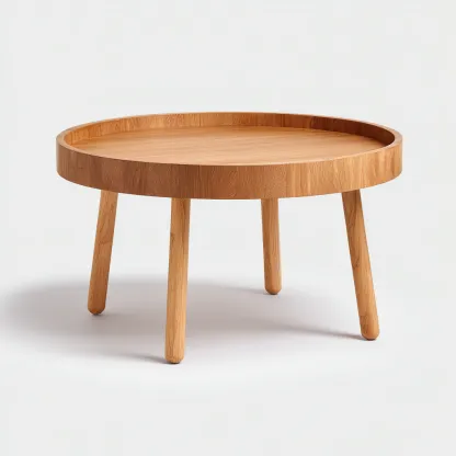 Table de jardin-bois-80x80x45 cm-bois naturel-style scandinave-Placidla