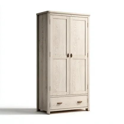 Armoire-Bois de chêne massif-120x58x195 cm-Chêne clair-Style contemporain-Placidla