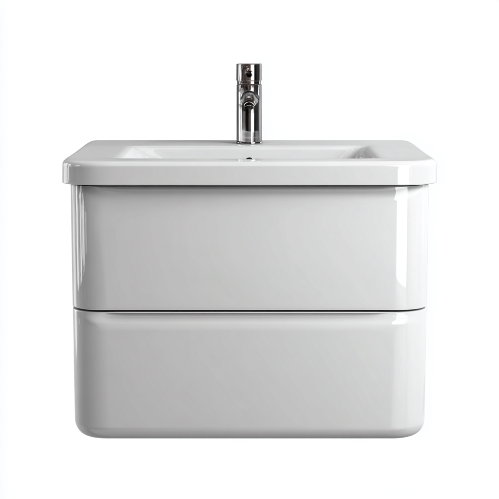 Meuble vasque-bois-céramique-74x45x80 cm-Blanc-Moderne-Placidla