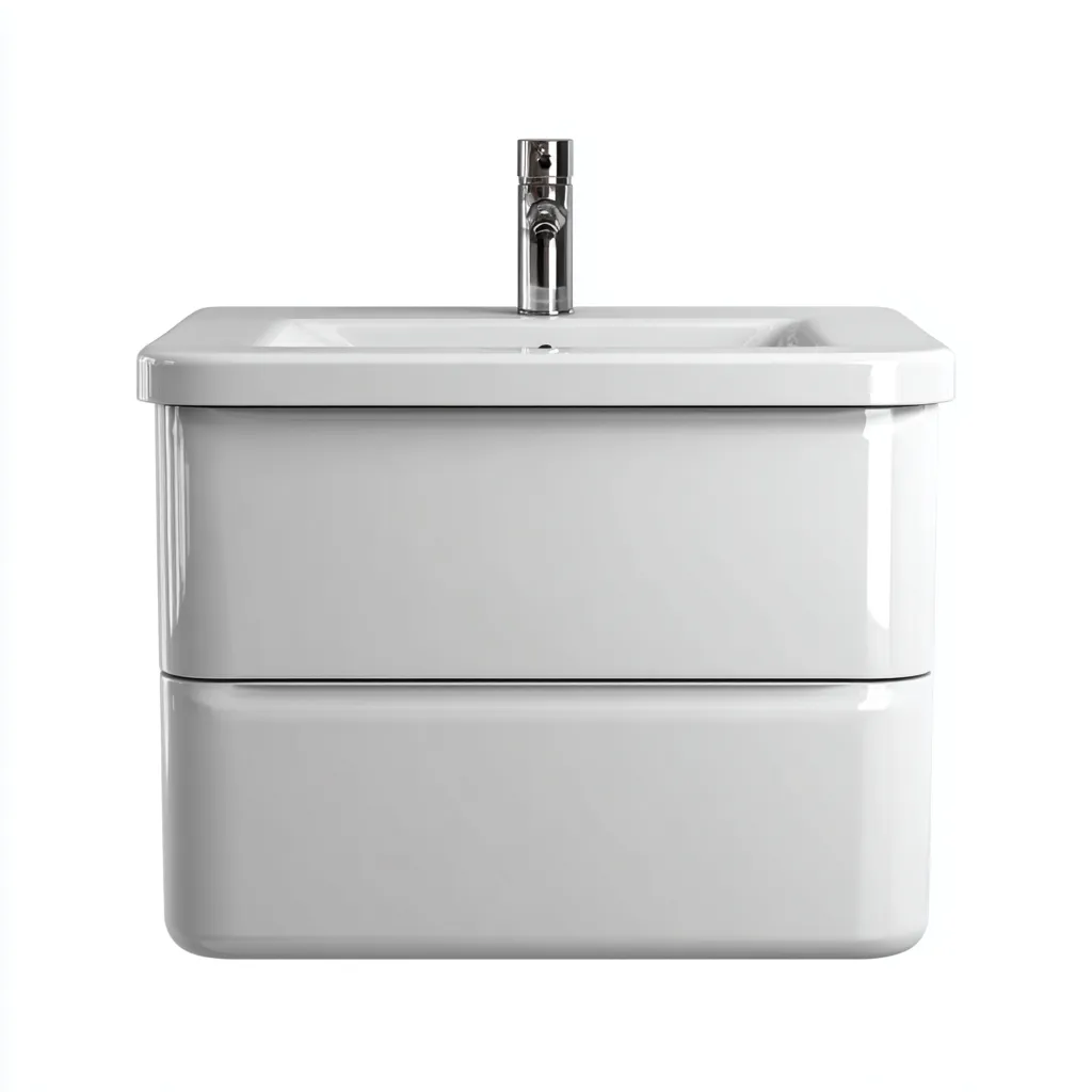 Meuble vasque-bois-céramique-74x45x80 cm-Blanc-Moderne-Placidla