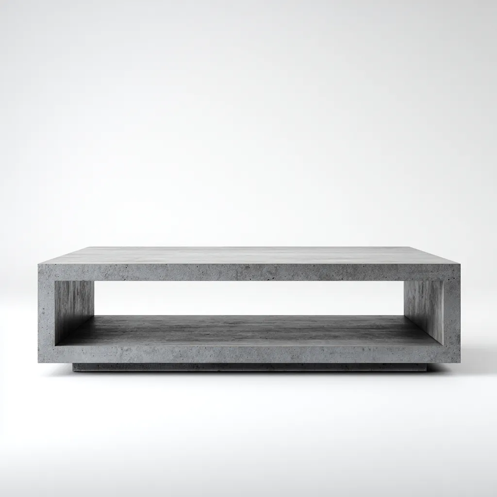 Meuble TV-béton-150x45x40 cm-Gris-style moderne-Placidla