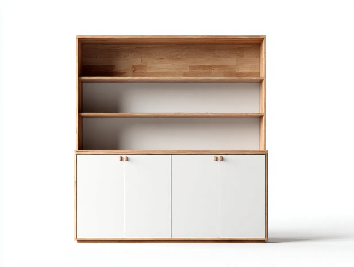 Vitrina 120x35x150 cm - roble/blanco - apta para salón - diseño moderno