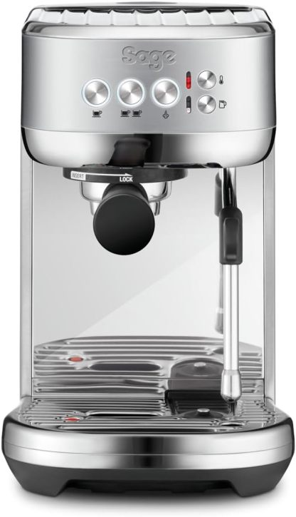 Sage Bambino Plus - Cafetera Compacta Profesional con Espumador de Leche Automático - 1,9 L, 15 bares, 1600 W - Cafetera de Espresso para una o dos tazas, Cappuccino, Latte, Acero Inoxidable-Sereneano