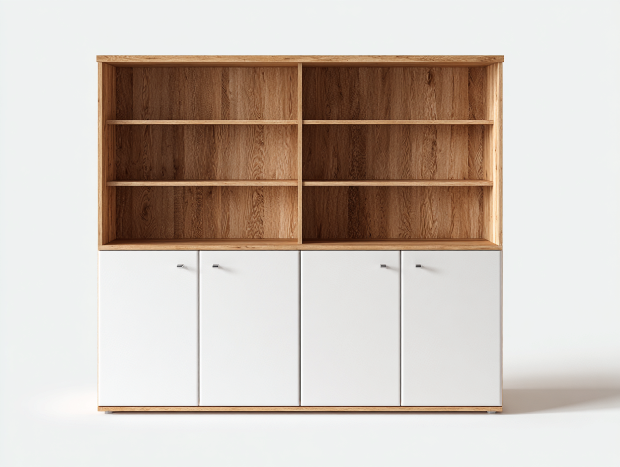 Vitrina 120x35x150 cm - roble/blanco - apta para salón - diseño moderno