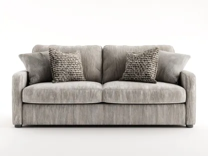 Sofá 2 plazas tapizado 160x95x85 cm - gris claro - apto para salón - diseño moderno