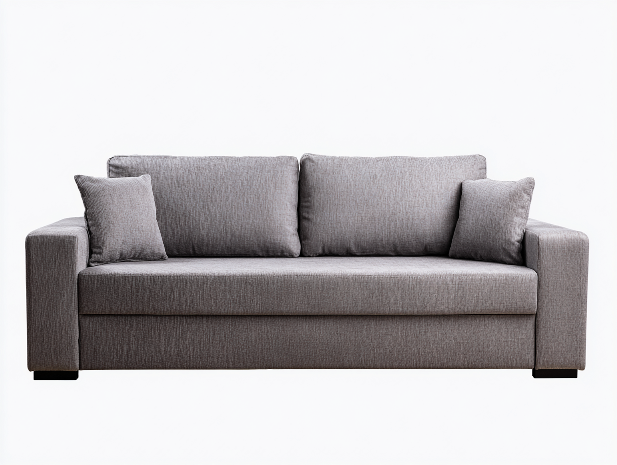 Sofá 2 plazas tela 165x95x90 cm - gris - para salón - diseño moderno