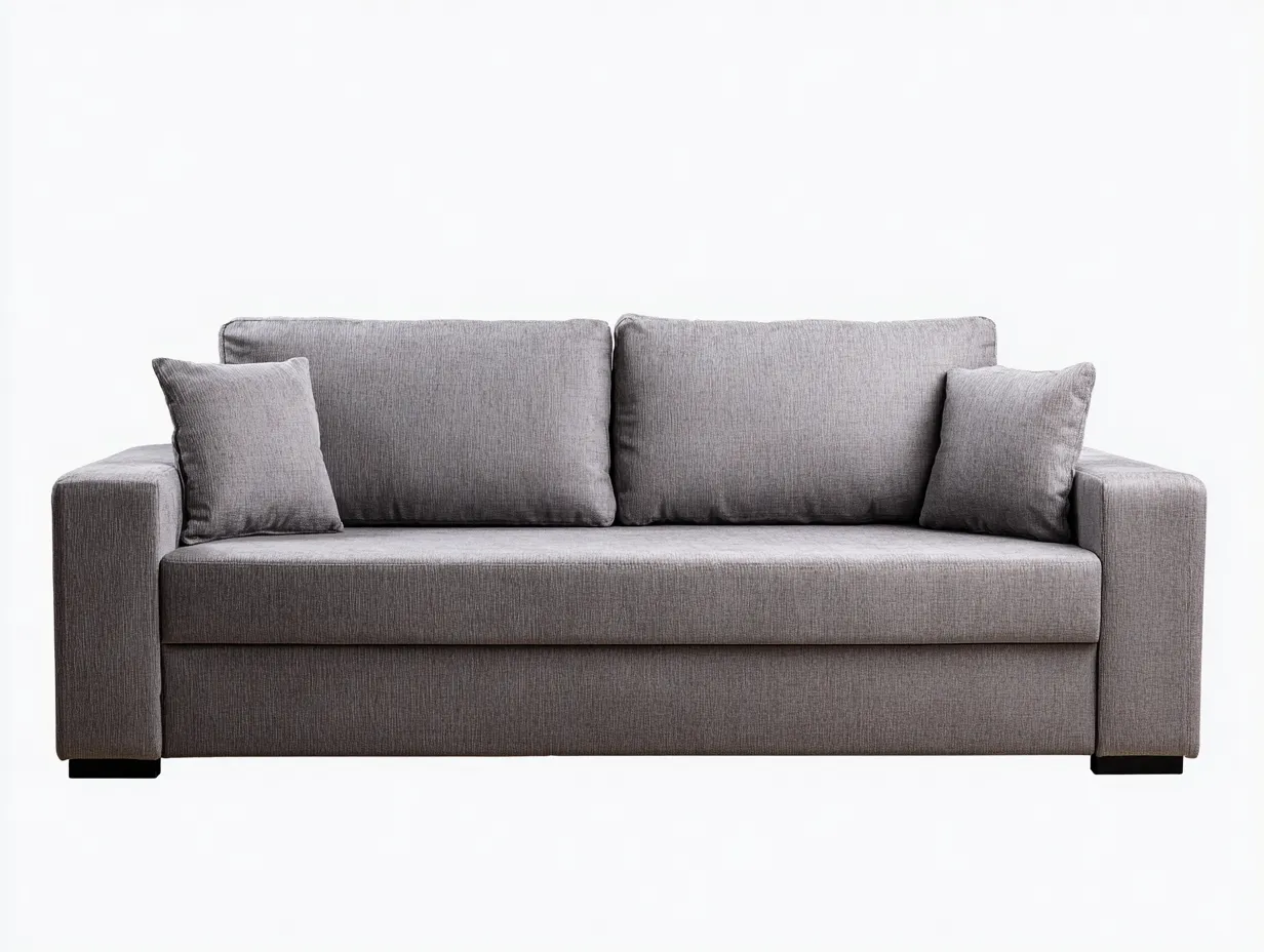 Sofá 2 plazas tela 165x95x90 cm - gris - para salón - diseño moderno