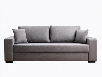 Sofá 2 plazas tela 165x95x90 cm - gris - para salón - diseño moderno