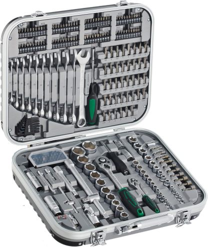 Mannesmann M98450 6 Juego de llaves Vaso 14 y 12, Plata, 232 piezas-Sereneano