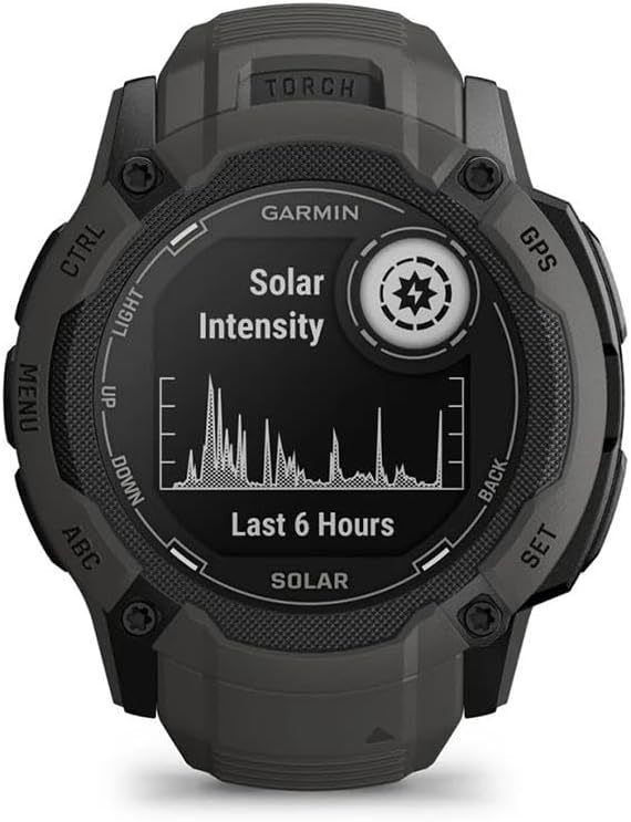 Garmin Instinct 2X Solar, Reloj Inteligente con GPS Resistente al Agua, Carga Solar, Funciones Deportivas, Pulsioximetría, Puntuación de Sueño y Notificaciones del Smartphone, Negro-Sereneano
