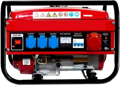 SVE Generador Eléctrico Gasolina 15L 5500W 230380V 4 ENCHUFES 2500W Trifásico 3000W Monofásico Motor 4 Tiempos-Sereneano