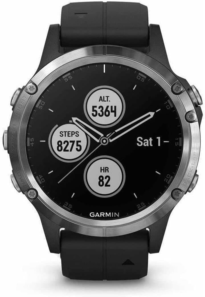 Garmin Fenix 5 Plus - Reloj GPS multideporte, color negro-Sereneano