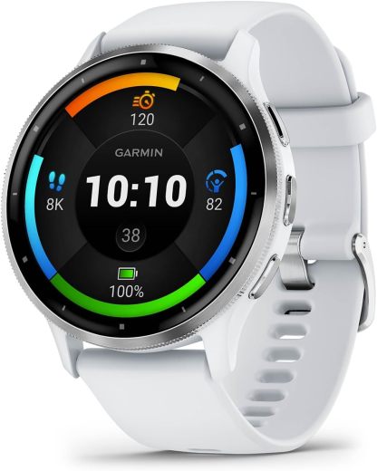 Garmin Venu 3, Smartwatch Premium con GPS, AMOLED, Funciones avanzadas de Salud y Forma física, más de 30 Aplicaciones Deportivas, 14 días de autonomía, Blanco Reacondicionado-Sereneano