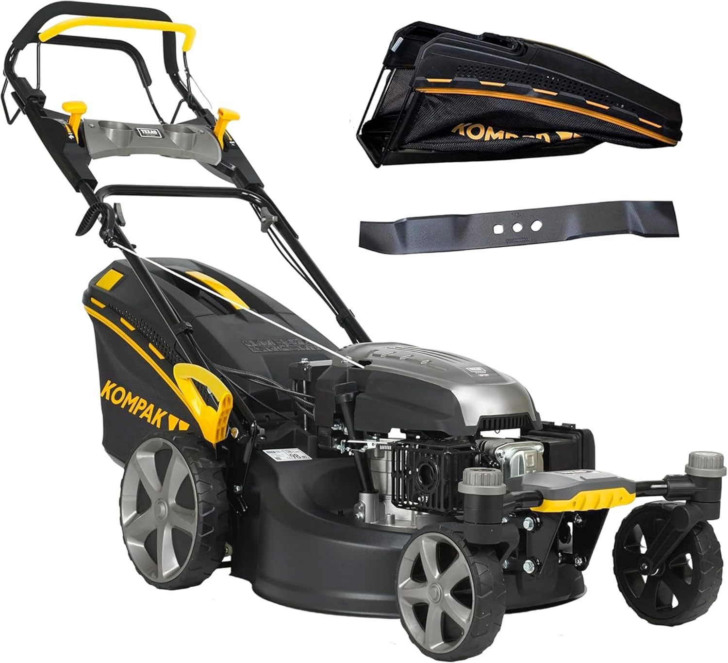 Cortacésped Gasolina Mulching con Giro 360 para Corte Preciso y Maniobrabilidad Total - Cortacésped Autopropulsado con Arranque Eléctrico para Jardines Grandes - Corte Ajustable y Potente-Sereneano