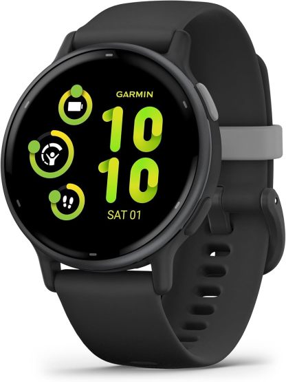 Garmin Vívoactive 5, Smartwatch con GPS, Pantalla AMOLED, Funciones Esenciales de Salud y Forma física y hasta 11 días de autonomía, Negro Reacondicionado-Sereneano