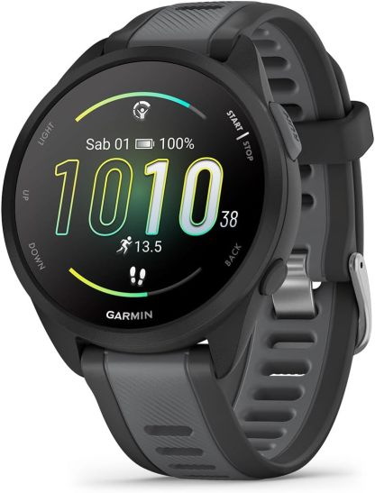 Garmin Forerunner 165 Reloj Inteligente para Correr con GPS, Pantalla Táctil AMOLED, Métricas Optimizadas, Planes de Entrenamiento, Garmin Pay, Autonomía de 11 Días, Negro-Sereneano